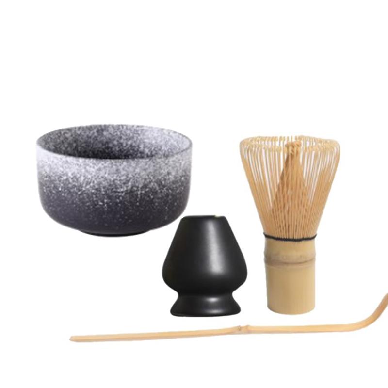 1/4/6 Pcs Bamboo Matcha Whisk Scoop and Holder Matcha Bowl with Strainer Japanese Matcha Ceremony Accessory for Family Beginner