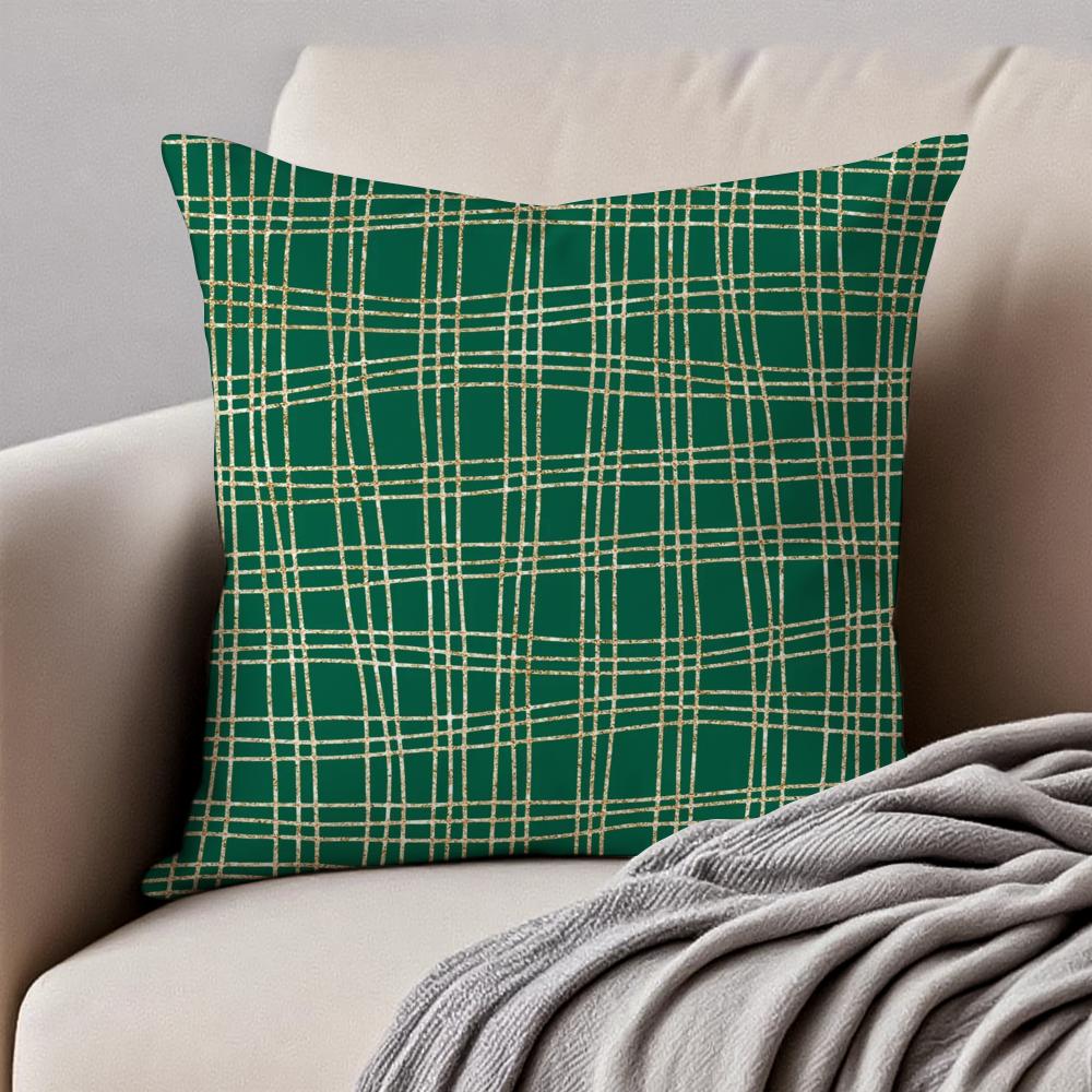 Christmas Materials Cushion Cover Pillowcase Antidustmite Invisible Zipper Short Plush Sofa Cushion