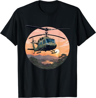 NEUES LIMITIERTES UH-1 Huey Helikopter Shirt Sonnenuntergang Vietnam Design Geschenk T-Shirt