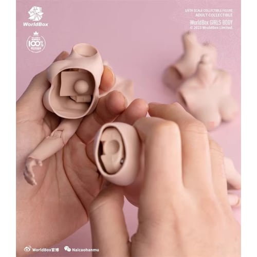 Toy Hobby TOYBARJAPAN 1/6 Scale Action Figure Fits Worldbox AT201, AT202, and AT203 Female Large Bust Part (Body Not Included) (E Cup Pale Skin)