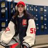 Men's and Women's Baseball-style Loose-fitting Pilot Jacket Coats for Autumn and Winter