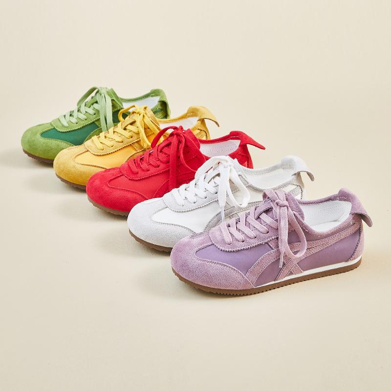 New German Training White Shoes for Women In Summer Students' Sports and Leisure Breathable Thick Sole Height