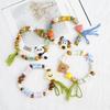 Factory Direct Sales Night Market Stall Ceramic Bracelet Hand Rope Beaded Cat Color Rope Small