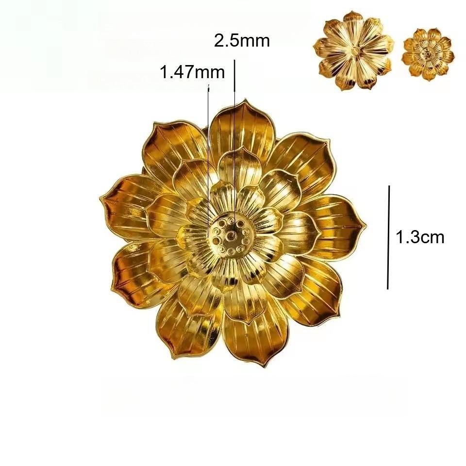 Alloy Incense Burner Sandalwood Incense Stick Holder Metal Zen Lotus Line Incense Plate Temples Yoga Studios Home Decoration