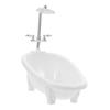 Abaodam Dollhouse Mini Bathtub, 6.30x6.10x3.74 Inches, Plastic Miniature Bathtub, Toy Bathroom Furniture, Delicate Decorative Accessory, Mini House