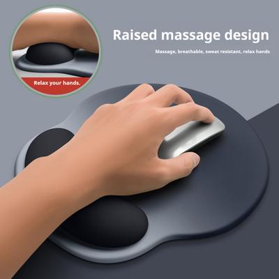 Alfombrilla de Ratón con Soporte para Muñeca Diseño Ergonómico Base Antideslizante Impermeable Resistente al Desgaste Alfombrilla de Ratón para Gaming