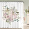 High Quality Small Fresh Flowers Fabric Shower Curtain Waterproof Floral Bath Curtains For Bathroom Decorate With 12 Hooks
