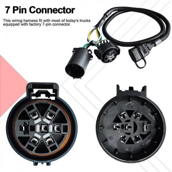 4 PIN TO 7 Way Trailer Tow Light Wire Harness Connector For Ram 1500 2500 3500