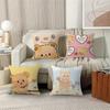 Cute Butterbear Maple Design Cushion Cover Happy Autumn Harvest Decor Holiday Decorati Pillow Cover