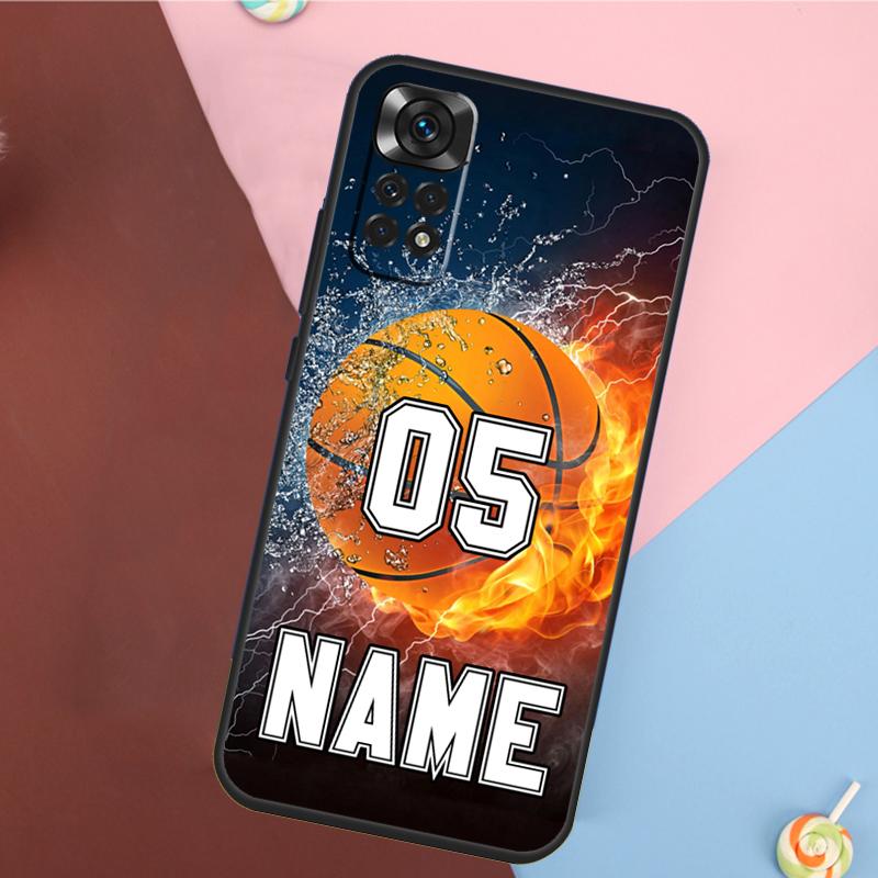PERSONALIZED NUMBER Hockey BASKETBALL Case For Xiaomi Redmi Note 11 Pro 11S 8 9 12 10 Pro 10S 9S Redmi 10 12C 9C 10C Back Cover