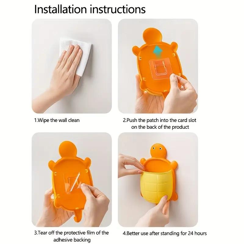 1 stück Nette Schildkröte Design Lagerung Rack Zahnbürste Halter Kreative Cartoon Bad Lagerung Organizer Zahnbürste Lagerung Rack