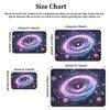 Aesthetic Dandelion Black Hole Area Rug, Purple Neon Galaxy Carpet for Living Room, Non-slip Space Floor Mat for Bedroom Decor