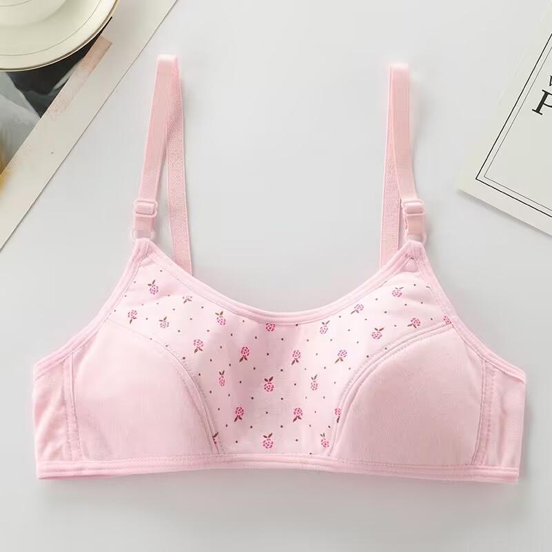 

Подростковое нижнее белье для девочек, кружевной беспроводной тренировочный бюстгальтер для девочек 8-14 лет one size розовый