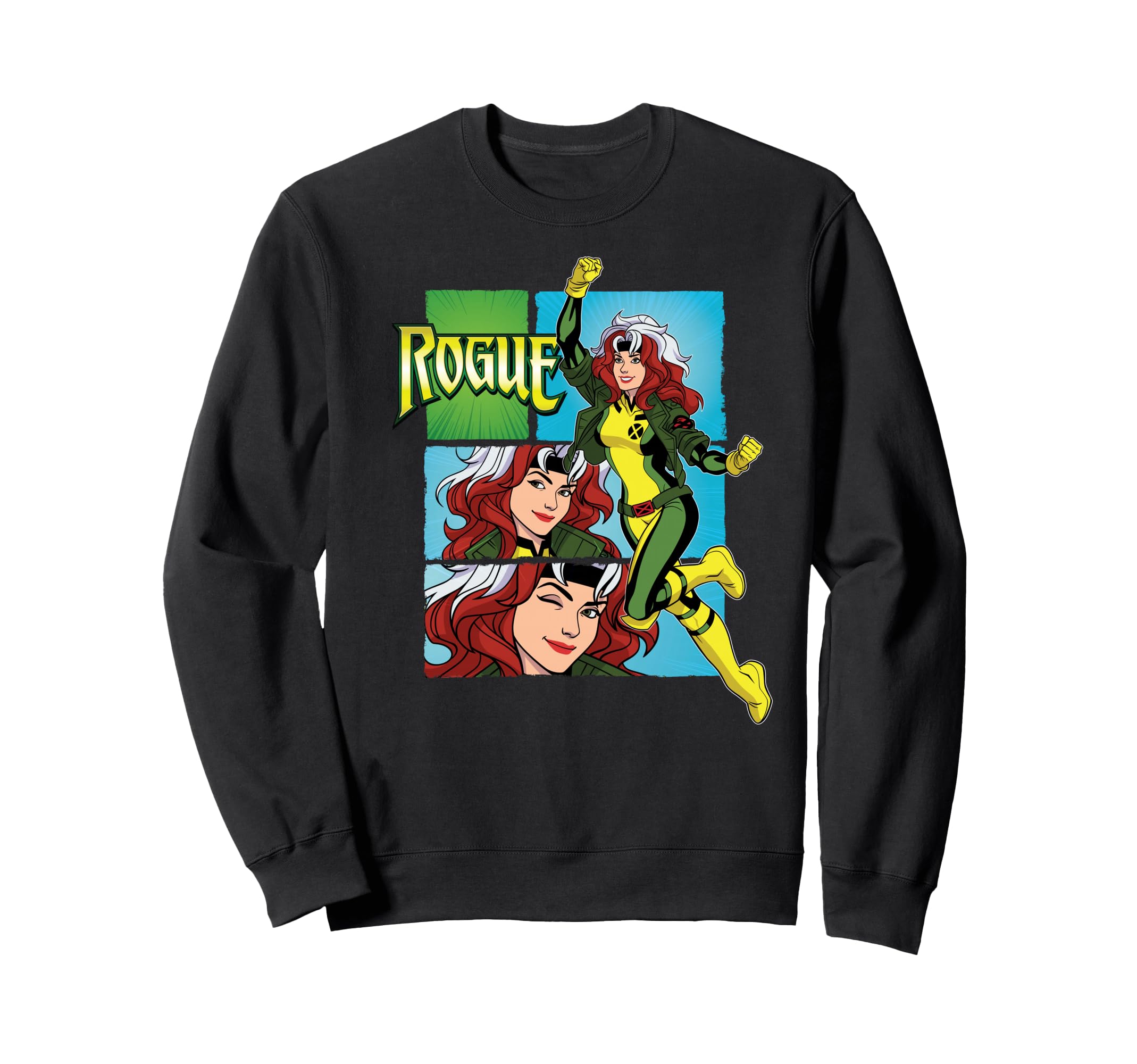 

Marvel Studios X-Men 97 Rogue Wink Logo & Action Panel Sweatshirt