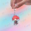 Cute Anime Girl Kasane Teto Keychain Accessories Bag Kawaii Manga Key Ring Chains Jewelry Fans Friends Birthday Gifts