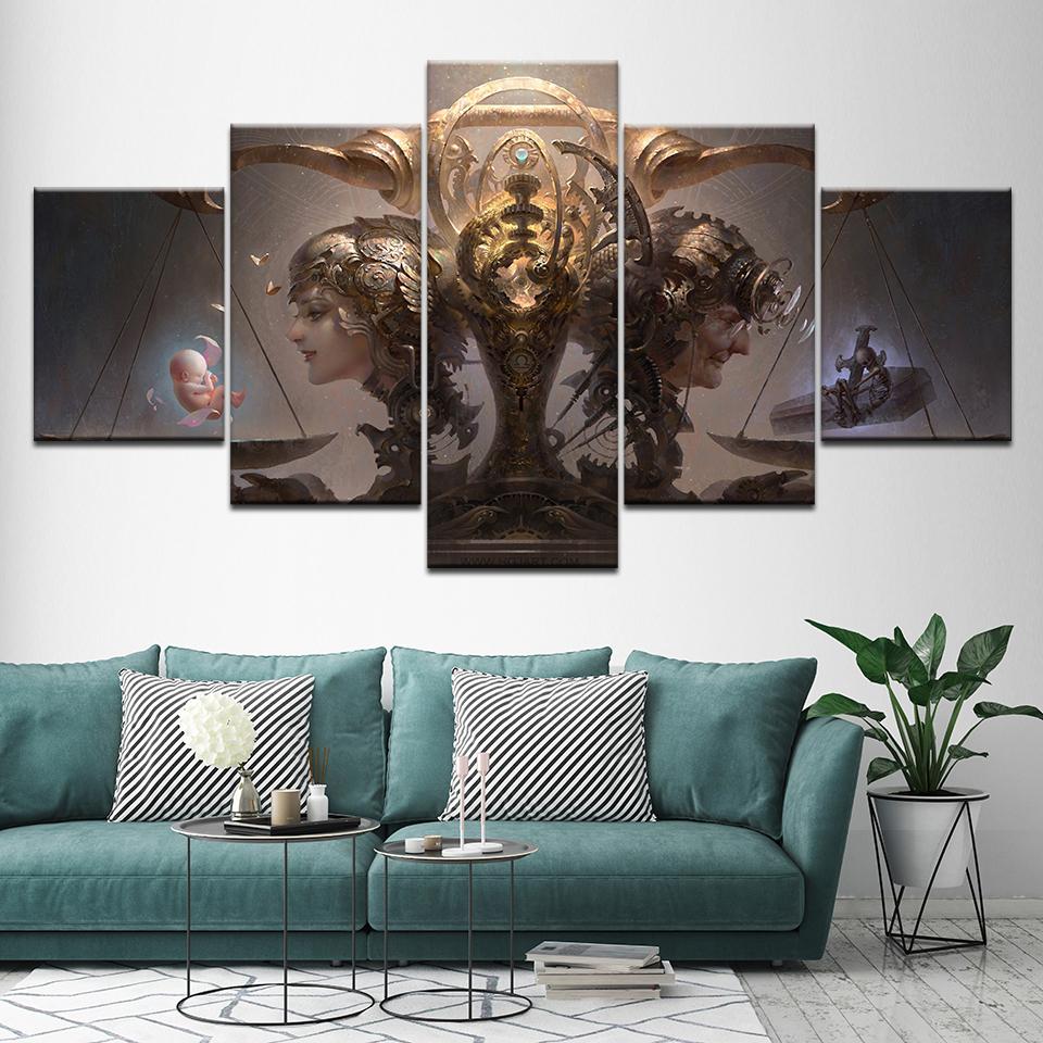 Canvas Painting Born under the sign of Libra 5 Pieces Wall Art Painting Modular Wallpapers Poster Print Home Decor