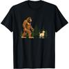Funny Labrador Retriever Bigfoot Dog Walking Dog Mom Dad Kid T-Shirt