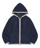 Wkndrs Knitted Crochet Zipup Hoodie (Navy)