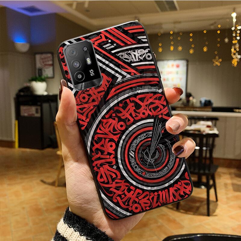 Pokras Lampas Graffiti Art Phone Case for OPPO A54 A74 A94 A53S A9 A5 A15 A16 A91 A96 A76 Reno8 8Pro Reno2 Z