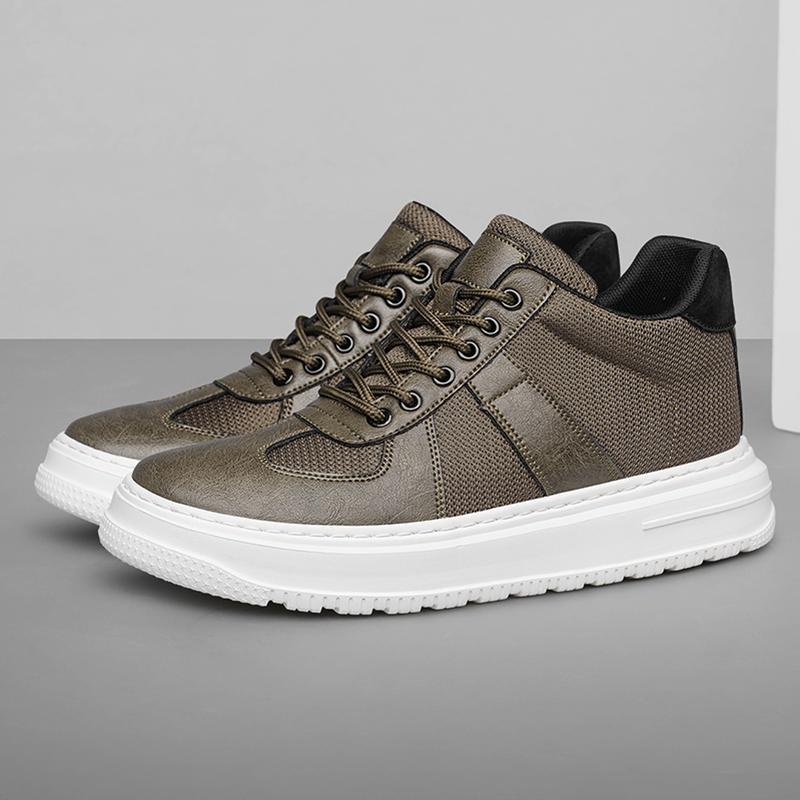 Fashion New Arrival Casual Leather Footwear Handmade Genuine Leather Men Ankle Boots Fashion Designer Man Walking Shoe High Top Sneakers