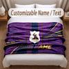 Melbourne Storm Printed Flannel Blanket Custom Name Text Soft Warm Throw For Bedroom Holiday Gift
