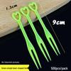 ZISIZ Individually Wrapped Disposable Plastic Fruit Forks
