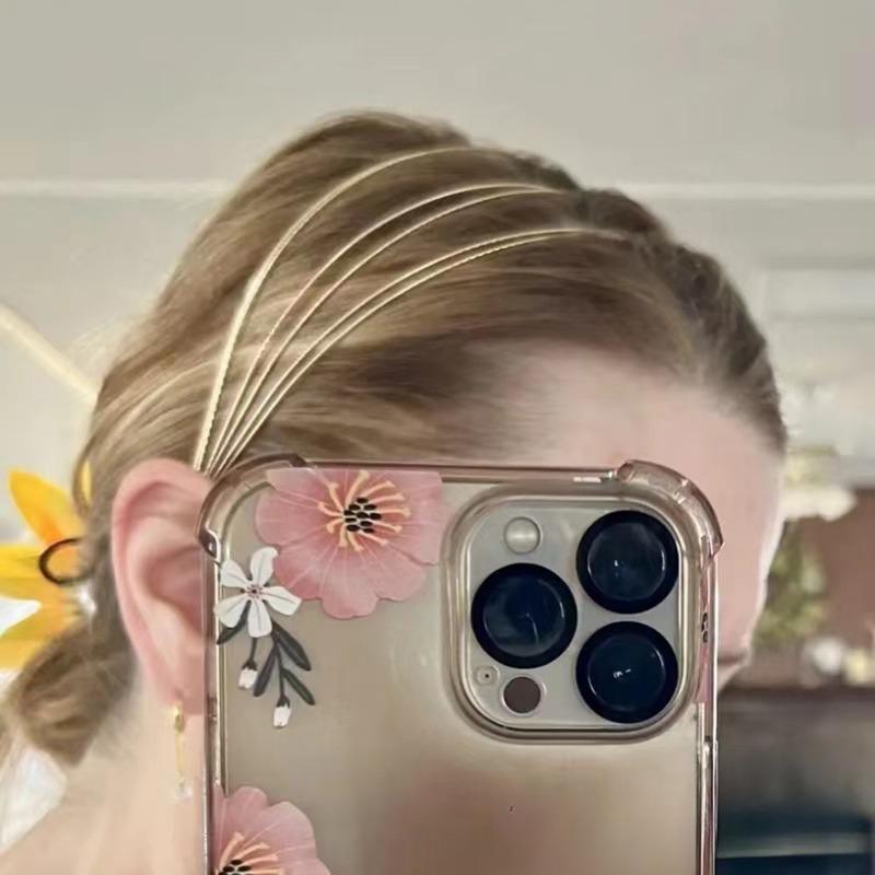 Exquisites, elegantes Stirnband für Damen, mehrschichtiges Metall-Haarband, modisches Temperament, Haarband, Haarschmuck, glatter Kopfreif