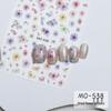 3D Embossed Floral Nail Stickers: Colorful Dried Five-Petal Flowers