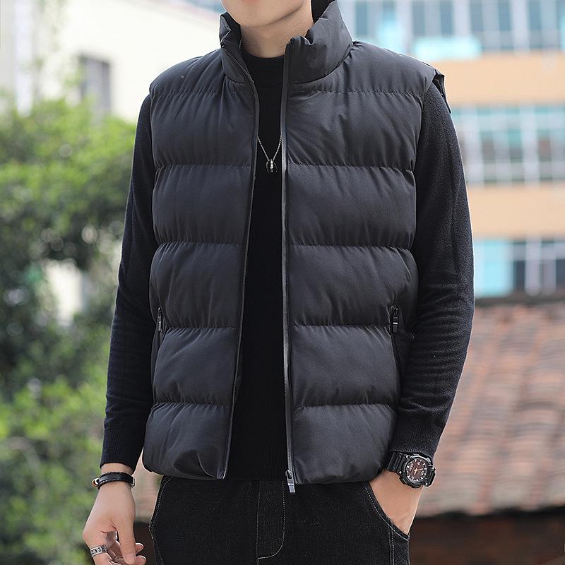 Men's Korean Style Cotton Vest – Trendy Sleeveless Jacket for Autumn and Winter