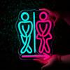 Panneau Néon LED Toilettes, Graduable par USB, Convient pour Centres Commerciaux, Magasins, Panneaux Toilettes Publiques, Néon Mural
