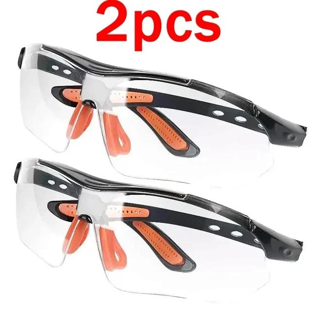 1/2/3pcs Safety Goggles Eye Glasses for Cycling Working Women Men Clear Eye Sand Prevention Anti-Splash Wind Dust Proof Eyewears