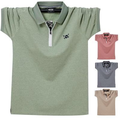 Polo ricamate da uomo della nuova estate, larghe, taglie forti, traspiranti, assorbono il sudore, polo da lavoro casual