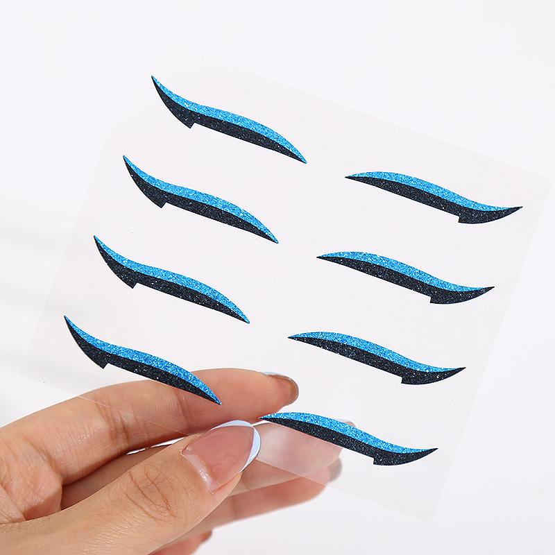 Eyelid and Eyelash Self-Adhesive Stickers: Stage, Party, and Nightclub Glam - European & American Style with Diamond Eyeliner
