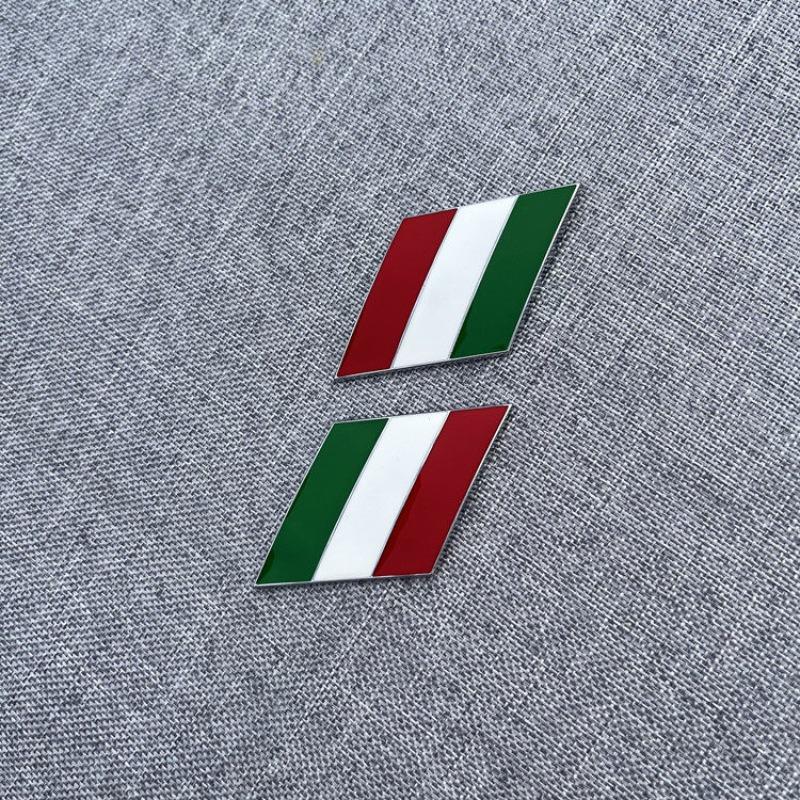 UK Italy Germany flag car sticker metal car logo car scratch sticker leaf board personalized logo logo decoration