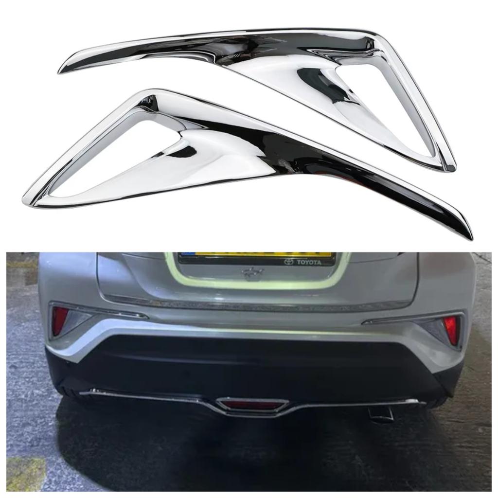 Car Abs Chrome Carbon Fiber Rear Fog Lamp Bumper Light Cover Trim for Toyota C-HR CHR 2016-2025 Accessories