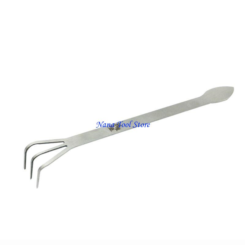 31GJ Stainless Steel Gardening Root Rake Spatula 9.6 inch Length Prong Bonsai Tools