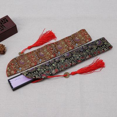 Ipek Katlanır Çin El Fan Çantası Püskül Ile Toz Geçirmez Tutucu Koruyucu Kılıfı Kapak Retro Tarzı