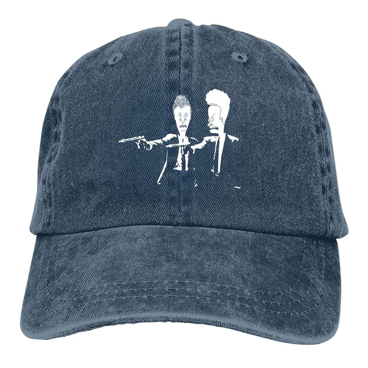 

Cornholio Horror Art Baseball Cap Men Hats Women Visor Protection Snapback Beavis and Butt-Head Caps Adjustable темно-синього кольору
