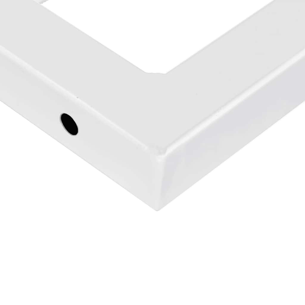 Washbasin Mounts 2 pcs White Trapezoidal Steel