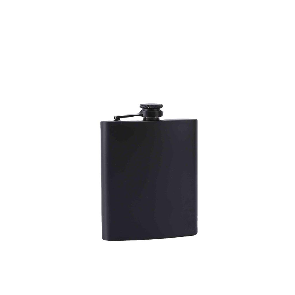 Matte Black 678 oz Portable Stainless Steel Outdoor Hip Flask