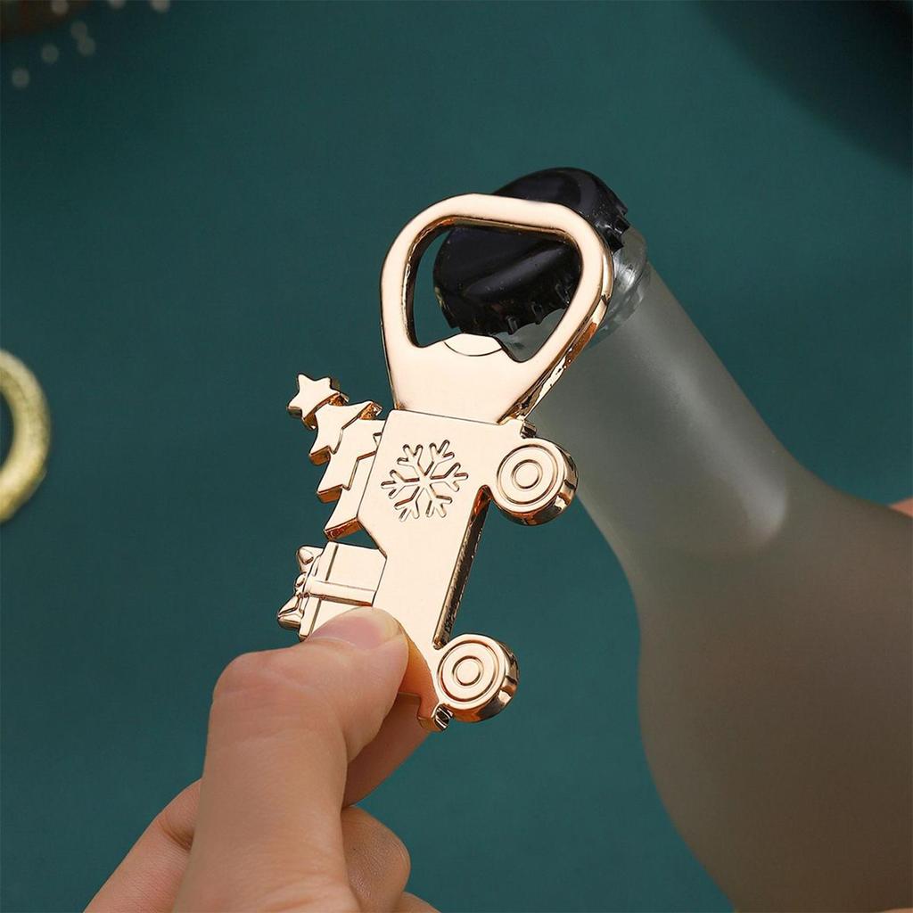 Bottle Opener Christmas Tree Opener Santa Snowman Zinc Alloy Bottle Openers Waiter Bar Kitchen Tool  Navidad Party Decor