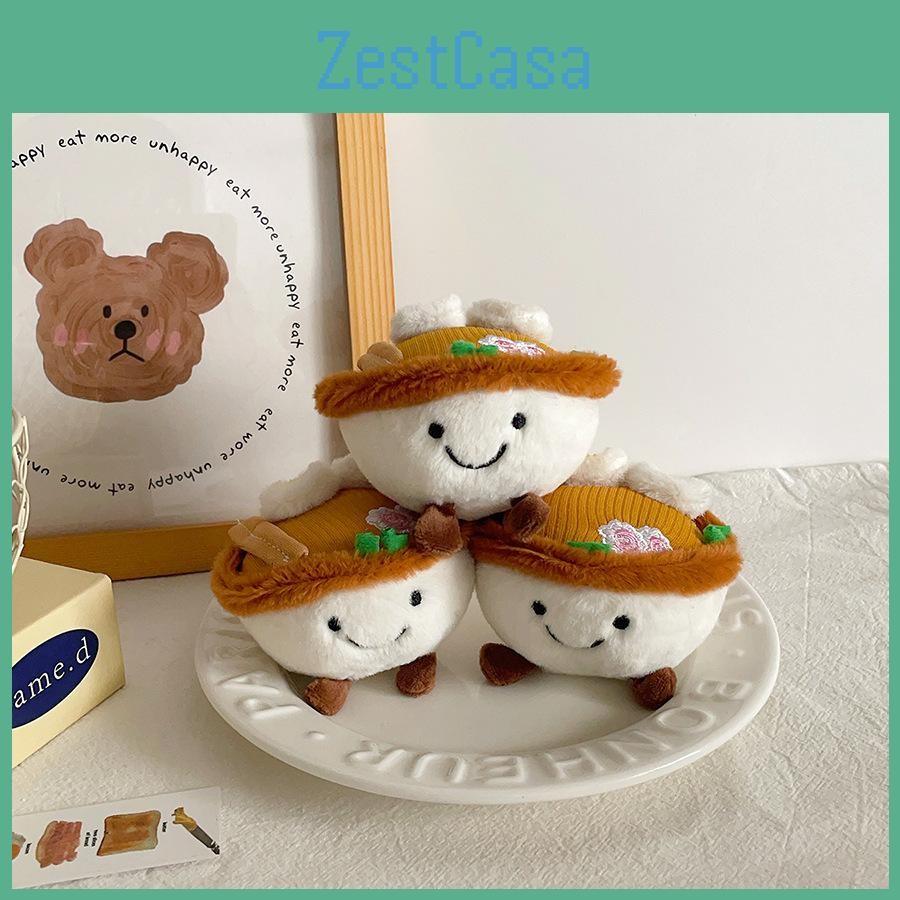 Egg Noodle Cute Cartoon Plush Hanging Toy Keychain Pendant Kids Travel Bag Decor