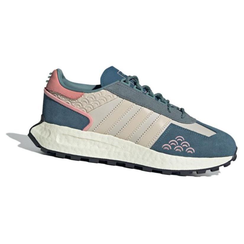 Adidas Originals Retropy E5 Retro Comfortable Versatile Leather Cushioning Durable Breathable Low-Top Running Shoes Unisex sneaker Blue Pink IF4325
