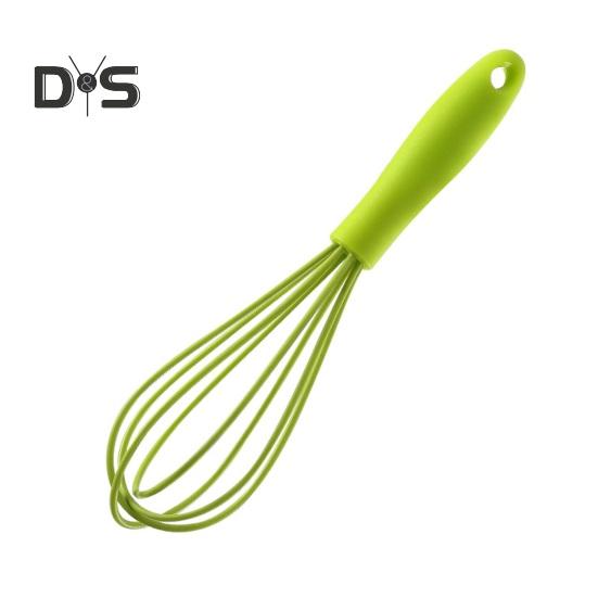 

Силиконовый венчик для взбивания яиц, ручной венчик для яиц с нескользящей ручкой, ручные проволочные венчики с силиконовым покрытием для смешивания, приготовления пищи, перемешивания зелёный/жёлтый