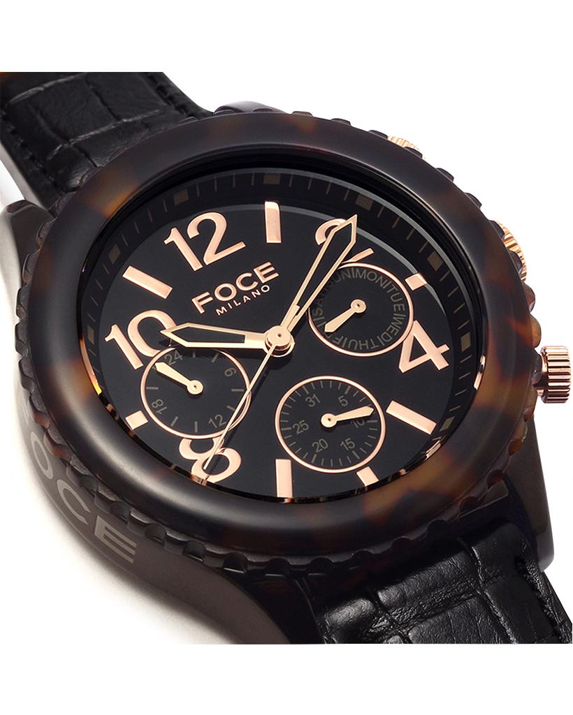 Poche 44Mm Camouflage Men'S Leather Watch Fm7741L-Bk
