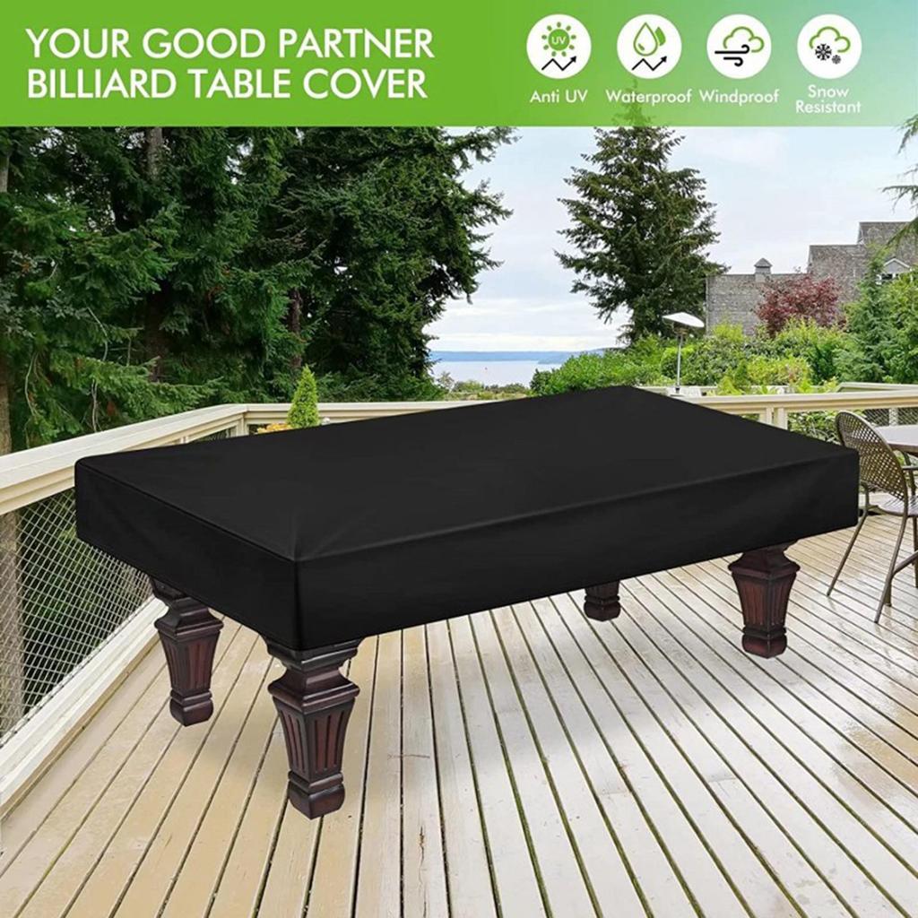 Copertura Tavolo da Biliardo 7ft 8ft 9ft Impermeabile Antipolvere Resistente alla Muffa Copertura Protettiva per Snooker con Coulisse