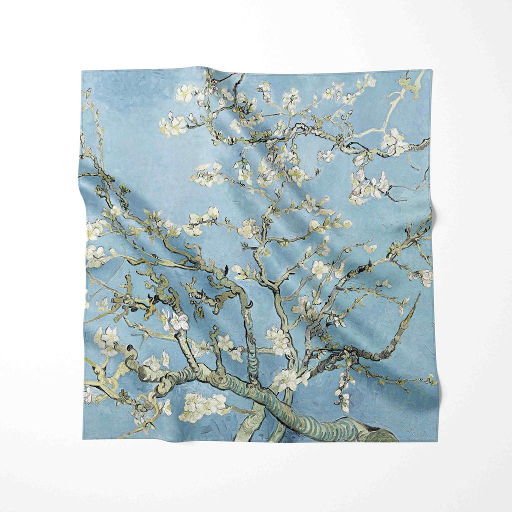 70CM New Luxury Van Gogh Oil Painting Brand Women Pashmina Neckerchief Scarves Shawl Wraps Designer Bufandas Female Foulard