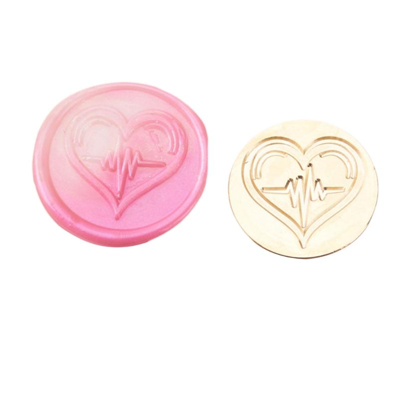 2Pcs Love Heart Seal Stamp, Wedding Themed Seal Stamp Head for Seal Invitations, Valentines Card, Package Embellishment