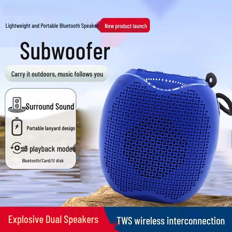 Bluetooth Outdoor Speaker S18: Portable, Large Volume, Long Battery Life, Small Subwoofer.