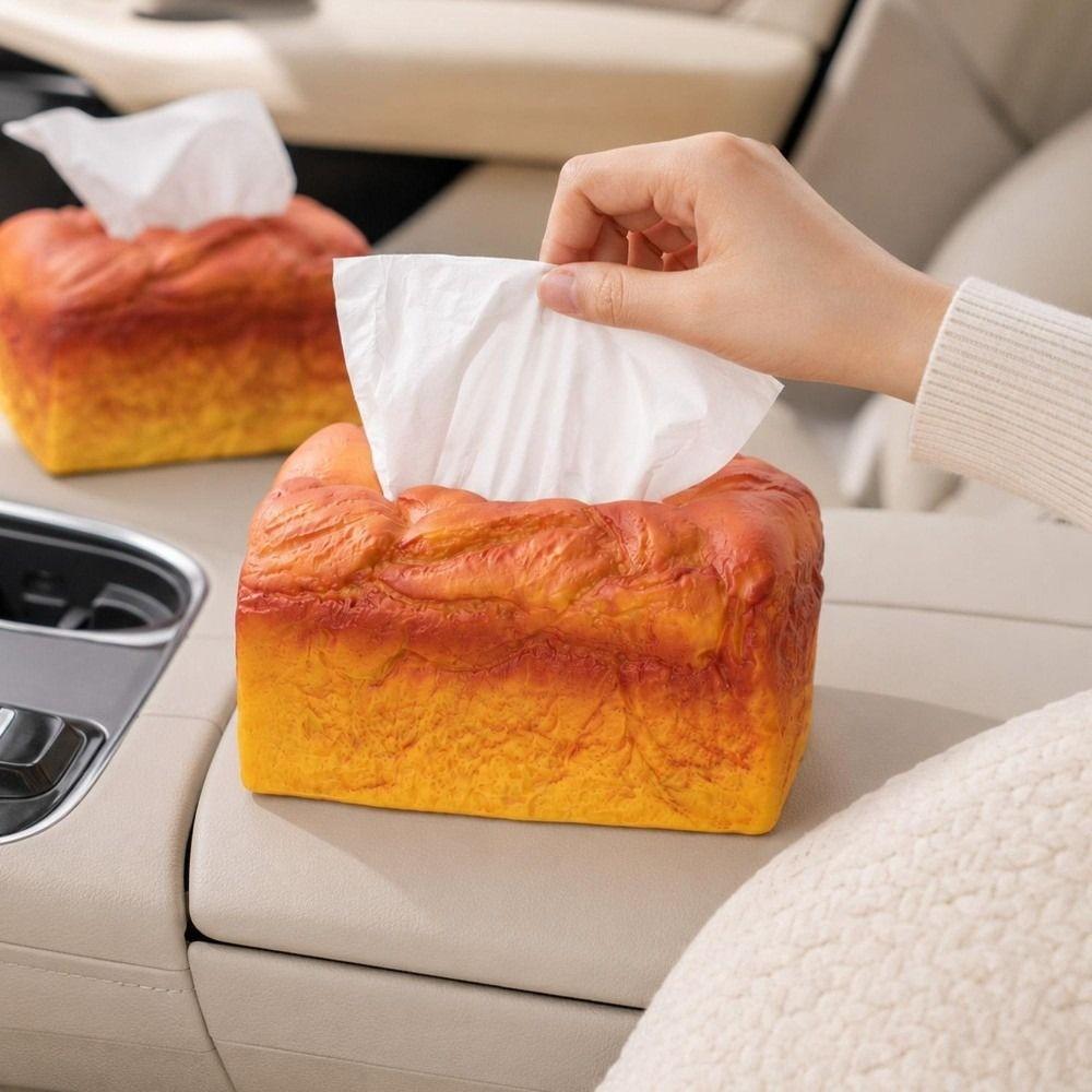 Loaf Shaped Toast Tissue Holder Simulation Decorative Tissue Dispenser Living Room Decor